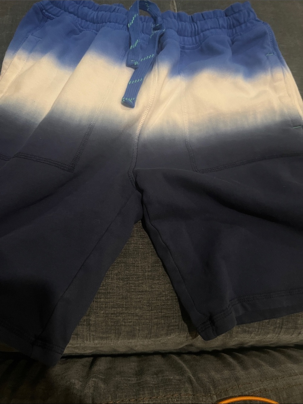 Boden Blue to White Ombre Kids Shorts